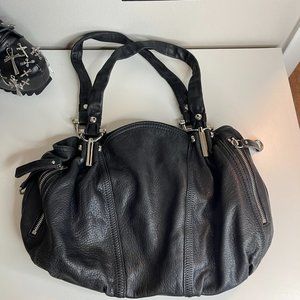 B. Makowsky Black Leather Bag